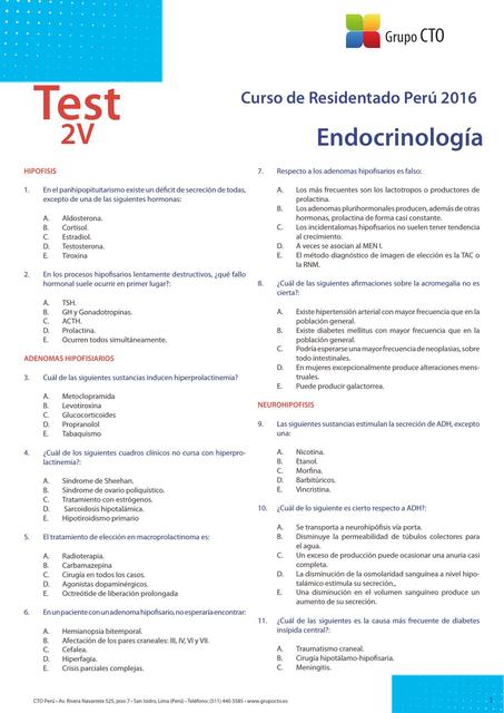 Test endocrinología 