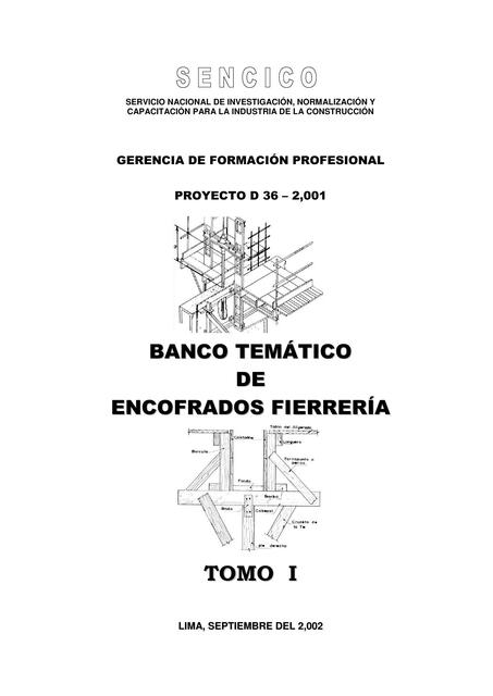 Banco Temático De Encofrados Fierrería   Tomo I