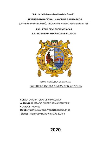 Cuarto informe de hidraulica