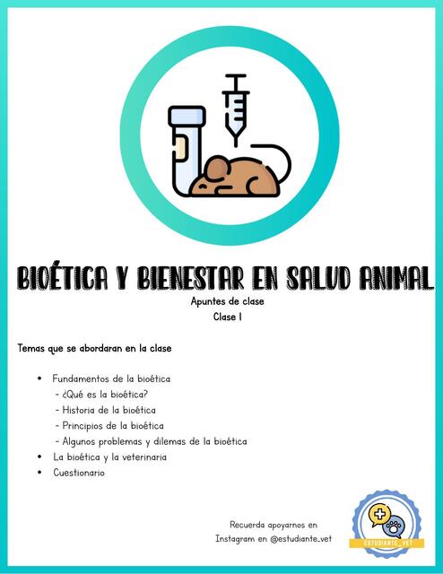 Introducción a la bioética - Bioética y bienestar en salud animal