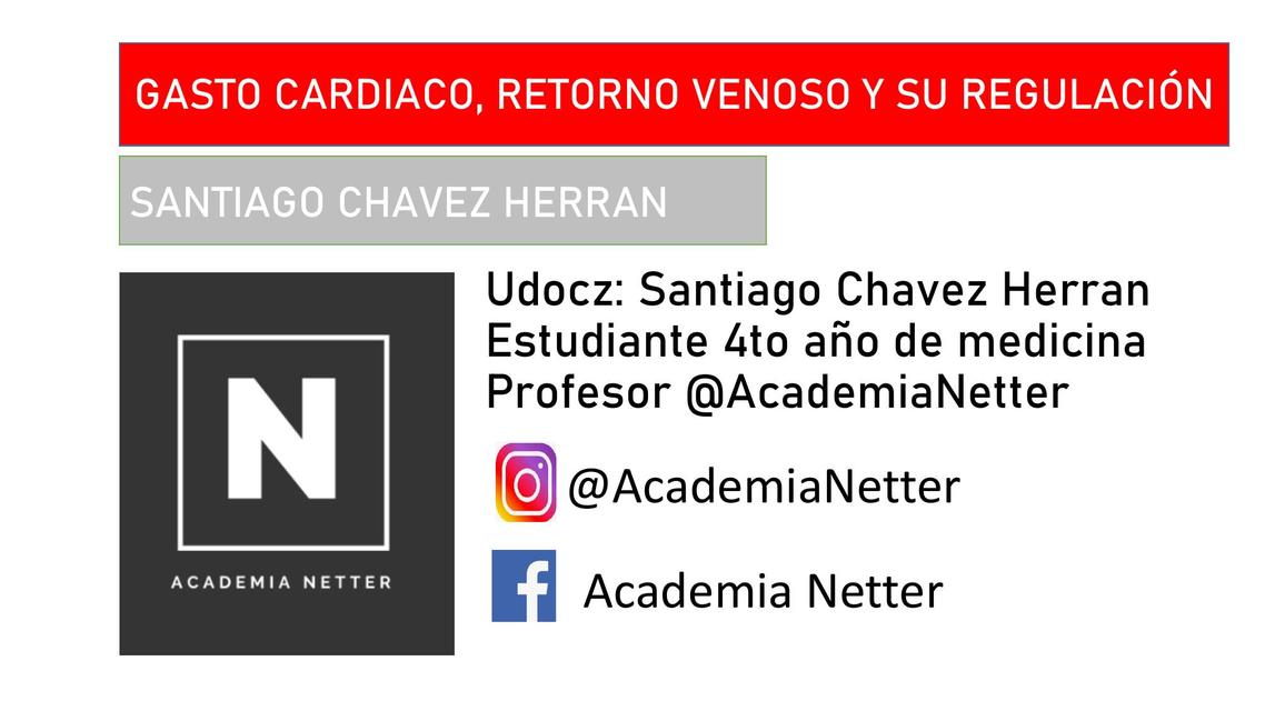 REGULACIÓN GASTO CARDIACO Y RETORNO VENOSO