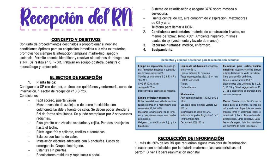 Recepcion Rfa RECEPCIÓN DEL RN | Facu | uDocz
