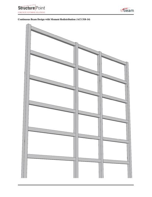 Continuous Beam Design with Moment Redistribution (ACI 318-14) 