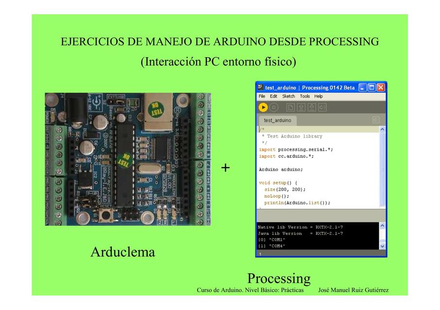 Ejercicios Arduino desde Processing