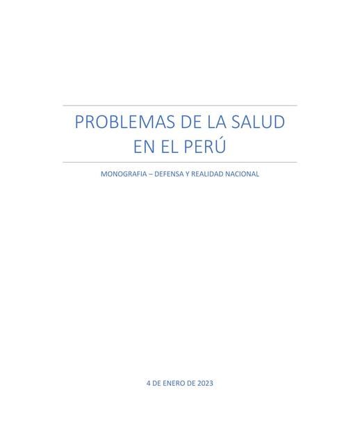 Flashcards de PROBLEMAS DE LA SALUD EN EL PERÚ | Por Ayme | uDocz