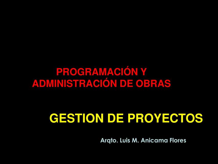 Gestión de Proyectos