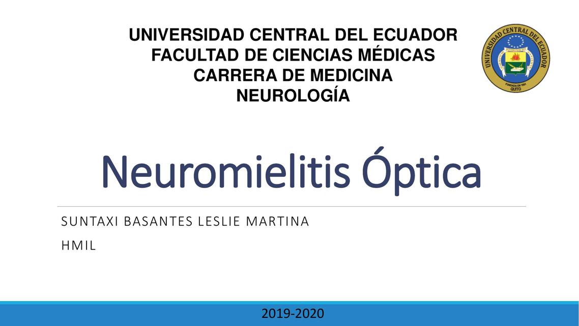 Neuromielitis Óptica