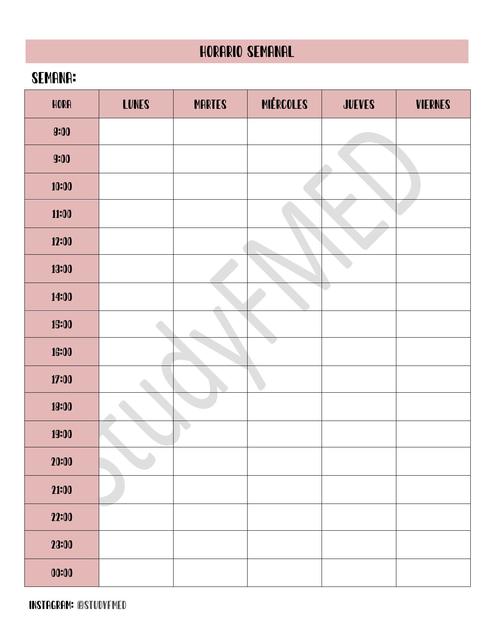 Horario Semanal