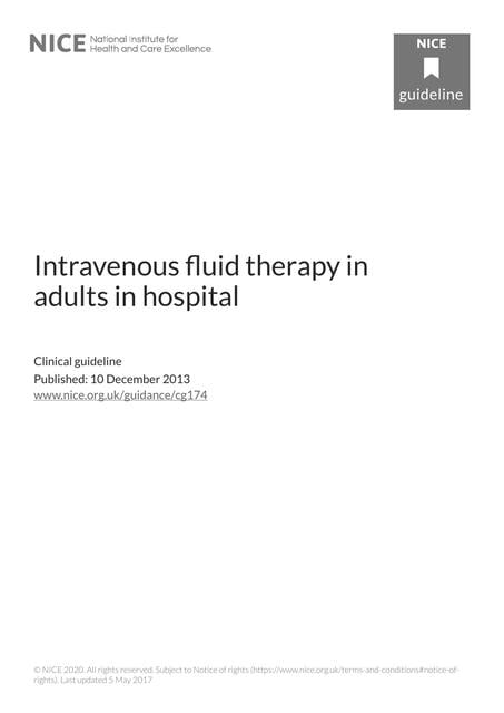 Nice Fluid Guidelines.pdf Flashcards de NICE FLUIDOS ADULTOS 1 | Por Rey_Mic | uDocz
