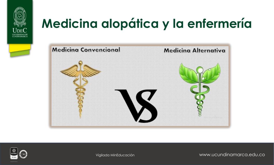 Medicina alopática y la enfermería