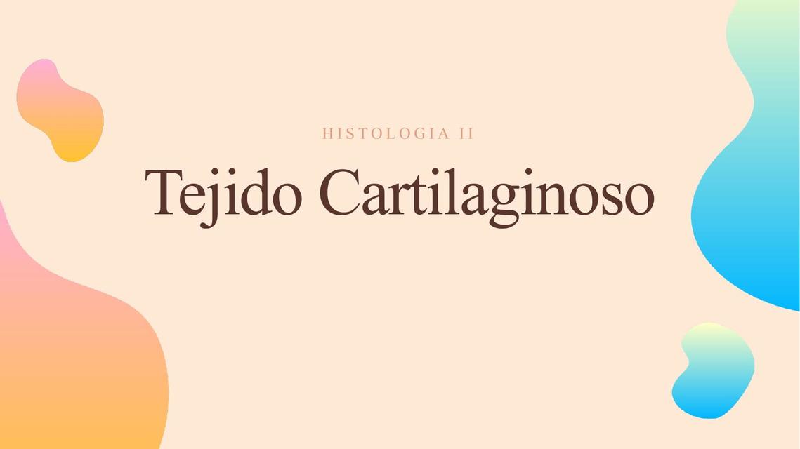 Tejido Cartilaginoso