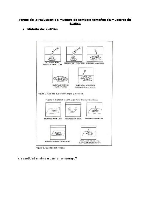 Granulometría Reduccion De Muestra