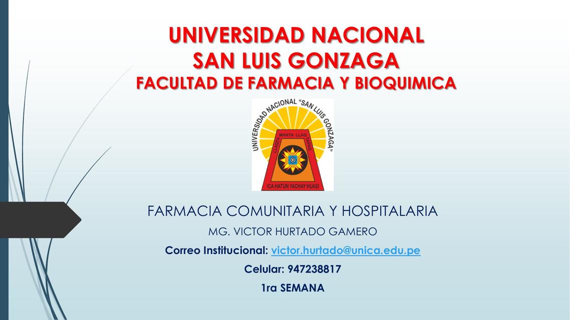 Farmacia comunitaria y hospitalaria