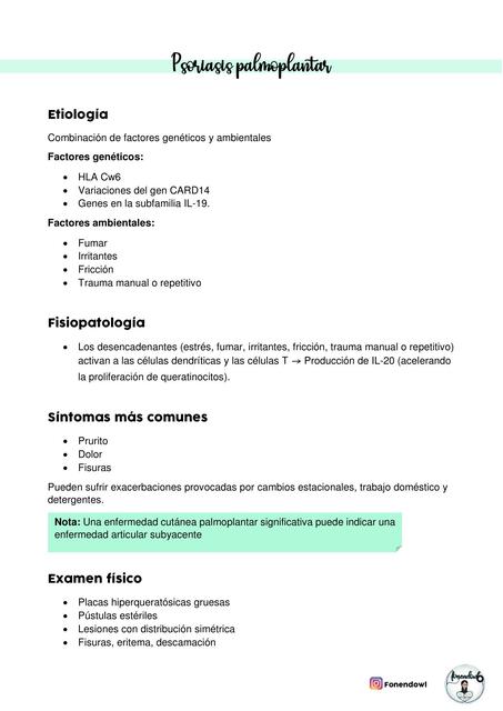 Psoriasis palmoplantar