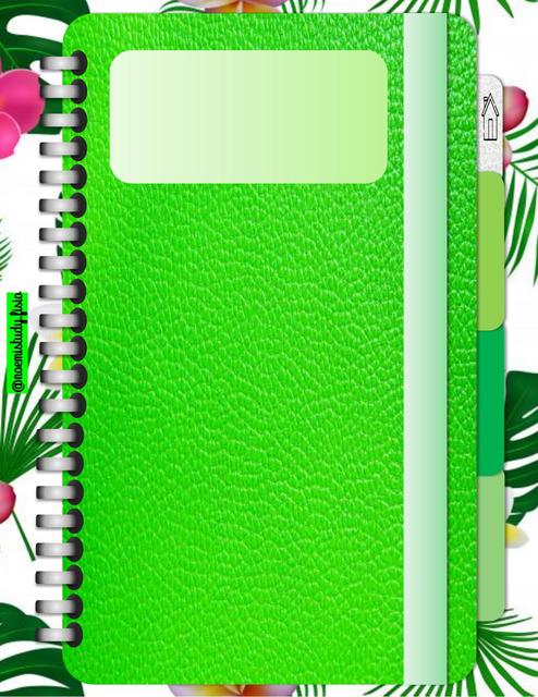 cuaderno digital tonos verdes