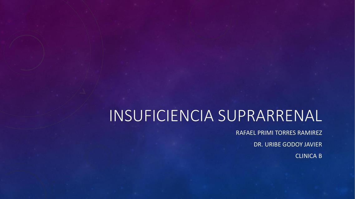 INSUFICIENCIA SUPRARRENAL