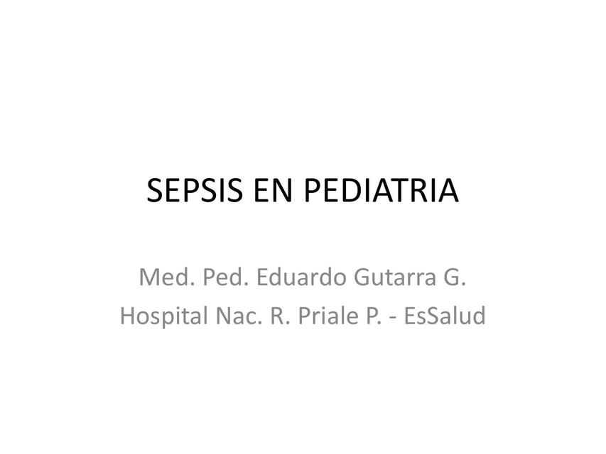 Sepsis en Pediatría 