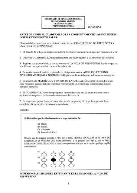 Principios de física (guias preparatoria libre plan 33 asignaturas)