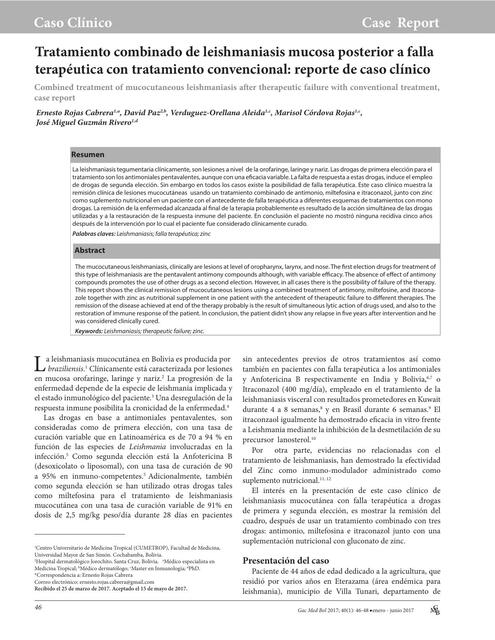 Leishmaniasis Rojas | Gen765 | uDocz