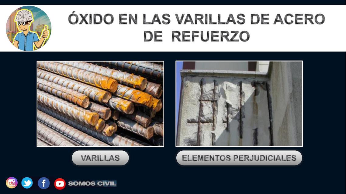 OXIDO EN VARILLAS DE REFUERZO