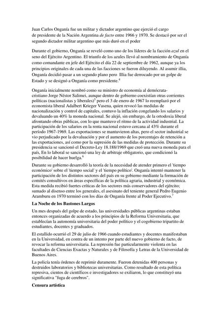 Juan Carlos Onganía Cinthia Arale uDocz