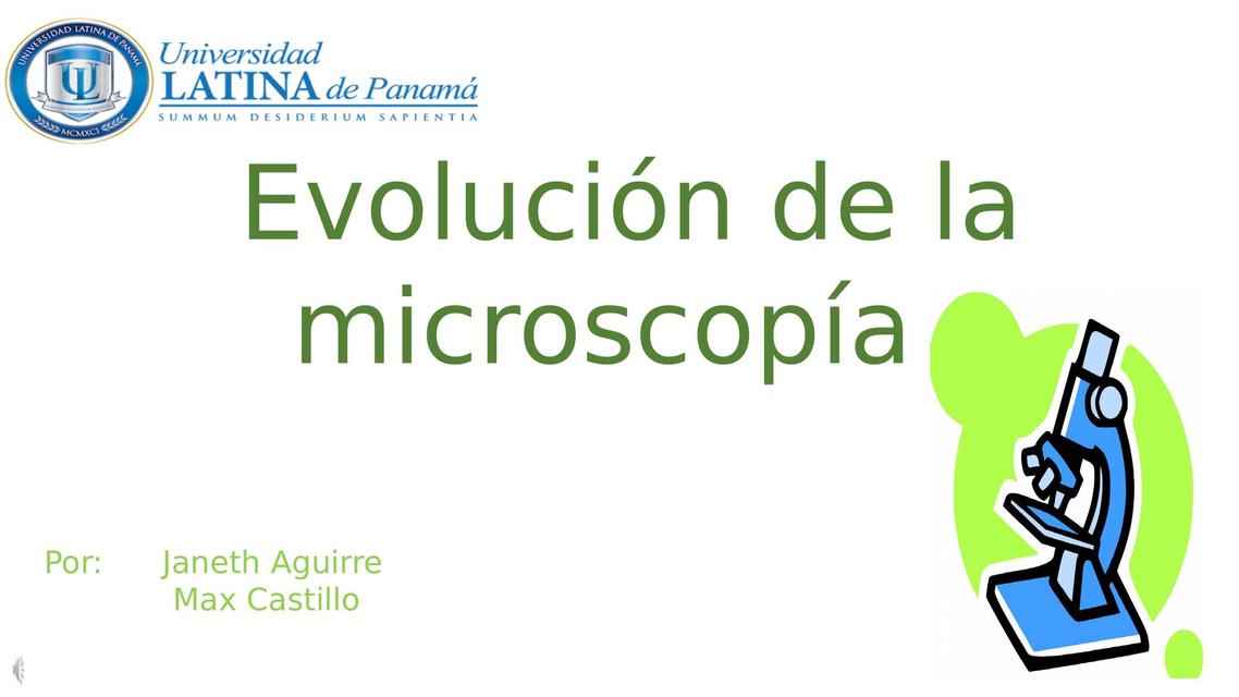 Evolución de la microscopía