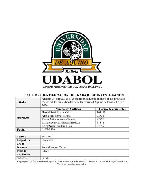 TRABAJO APA DE BIOQUIMICA II | Kevin antonio Rueda ticona | uDocz