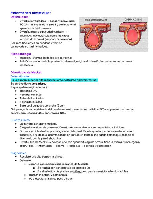 Enfermedad diverticular