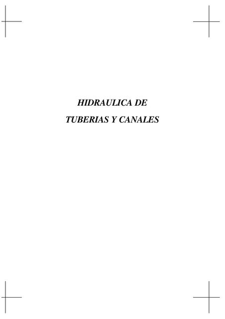 Hidraulica De Tuberias Y Canales