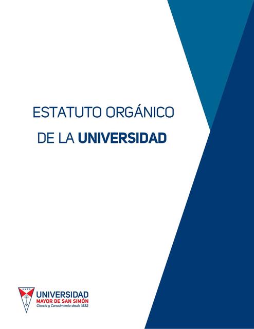 Estatuto Orgánico de la UMSS