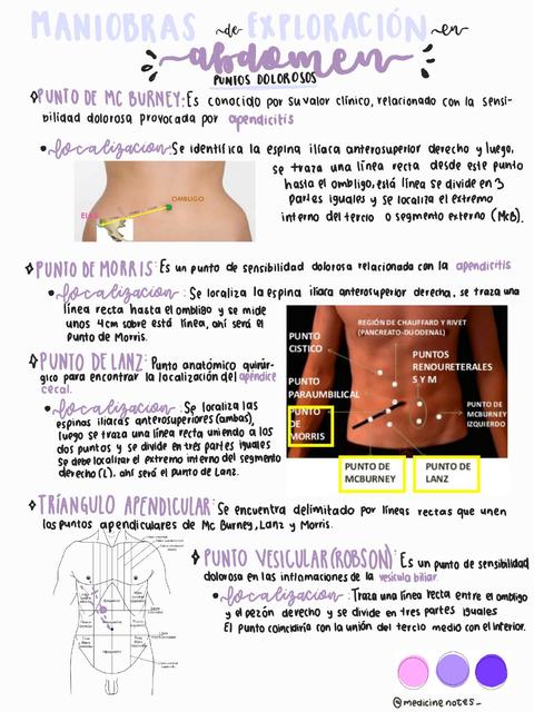 EXPLORACION ABDOMINAL, Notas de estudo de Medicina