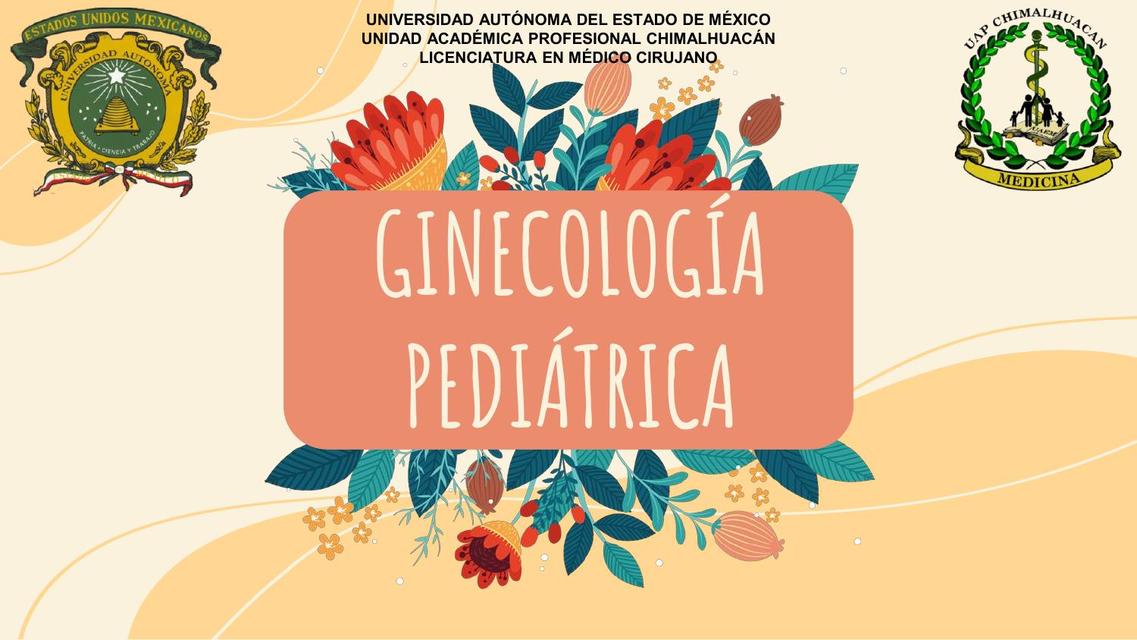 GINECOLOGÍA PEDIÁTRICA