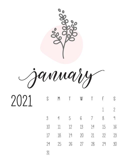 Calendar Template 2021