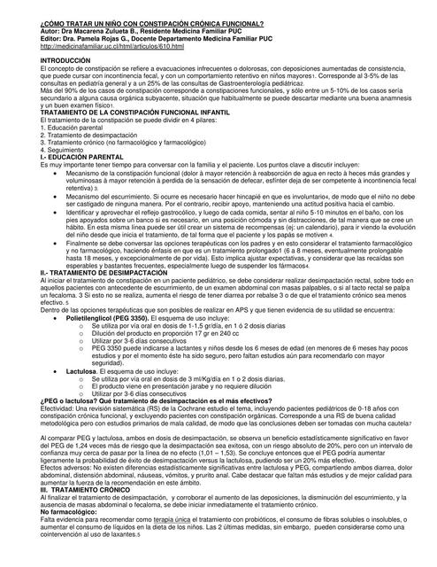 Cómo Tratar un Niño con Constipación Crónica Funcional