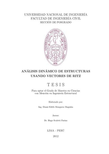 AnáLisis DináMico De Estructuras Usando Vectores De Ritz.Pdf