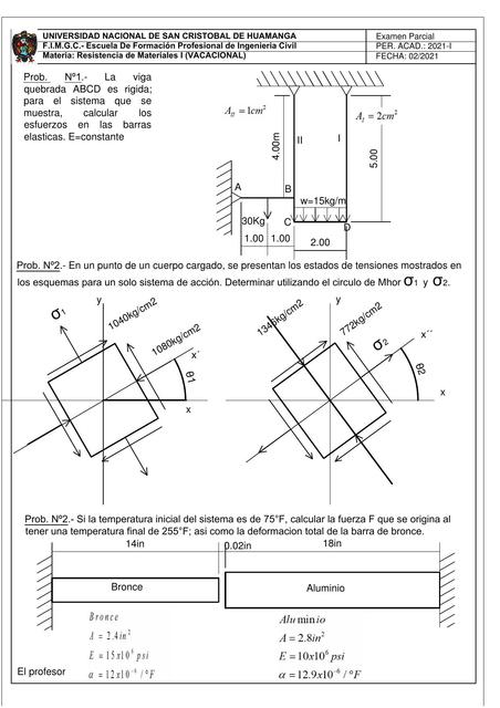 Examen Estructuras Hiperestáticas