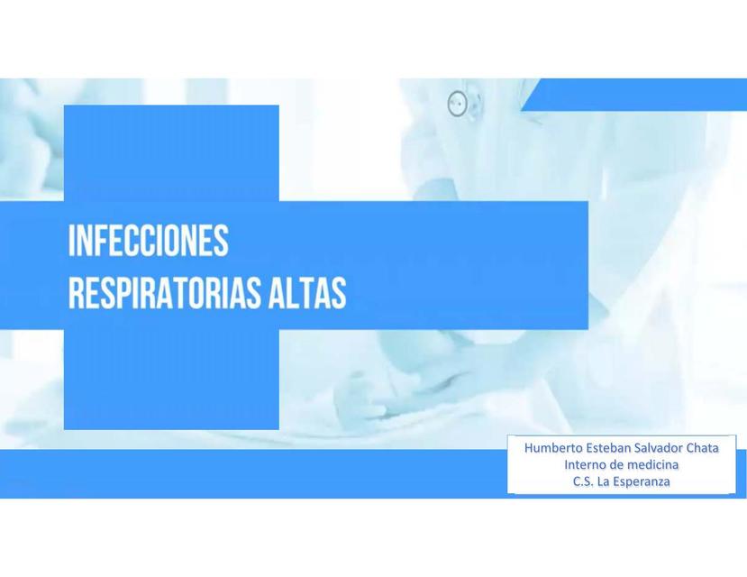 Infección de vías respiratorias altas