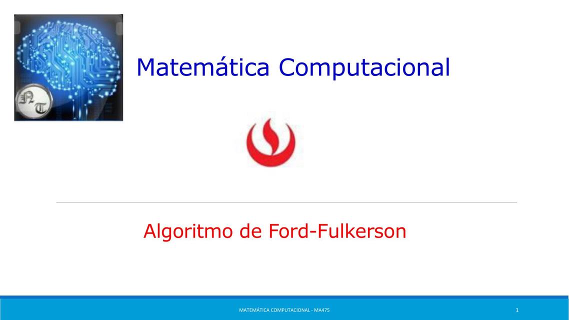 Algoritmo De Ford Fulkerson  Exposición