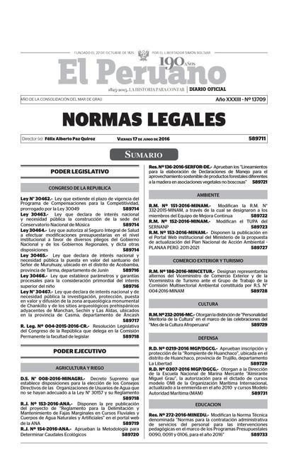 El Peruano: Normas Legales