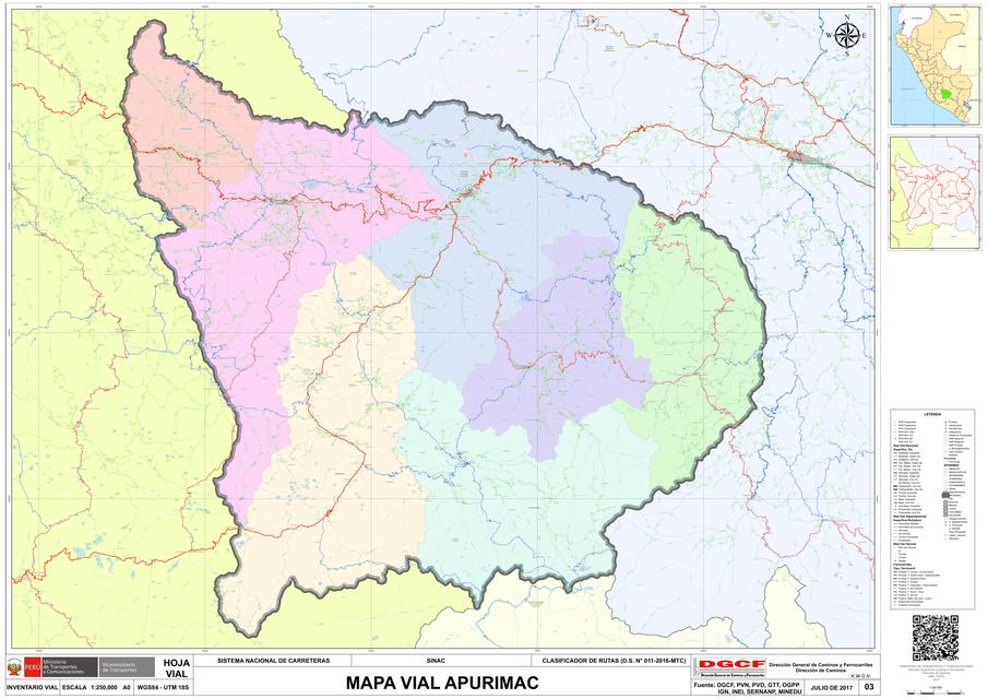 MAPA VIAL  DE APURIMAC