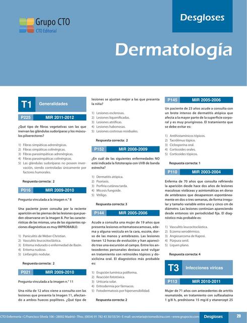 Desgloses Dermatología