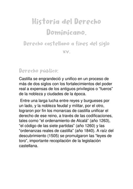 Historia del derecho dominicano