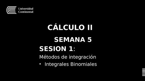 Semana 05 S1 Integrales Binomiales.Pptx