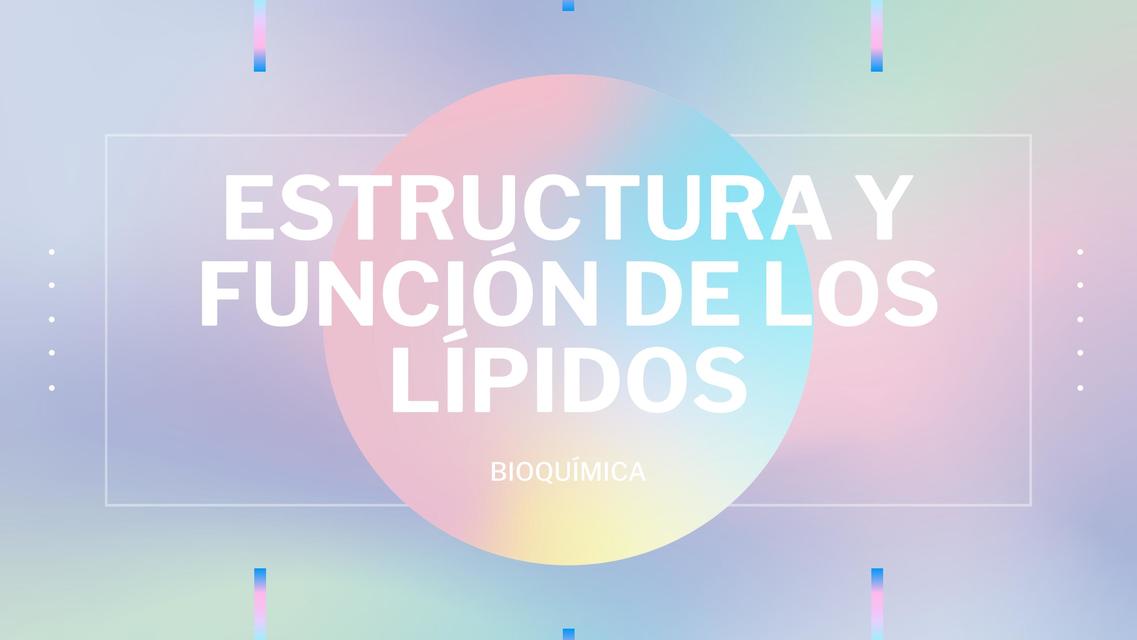 Estructura y Función de los Lípidos