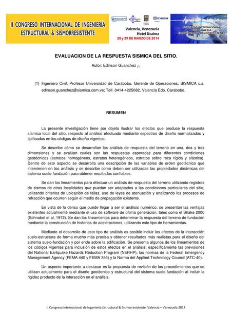 Evaluacion De La Respuesta Sismica Del Sitio.Pdf