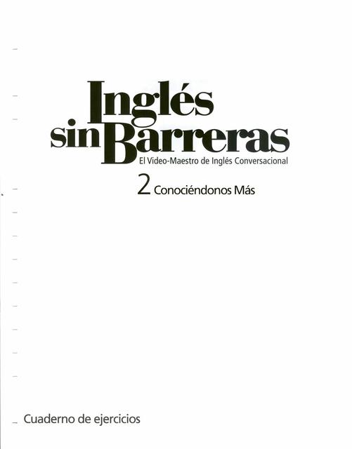 Cuaderno de Ejercicios de Inglés 2