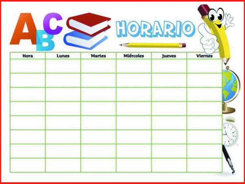 Horarios Diseños Infantiles