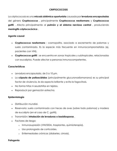 Criptococosis | Mednotes_Rubi | uDocz