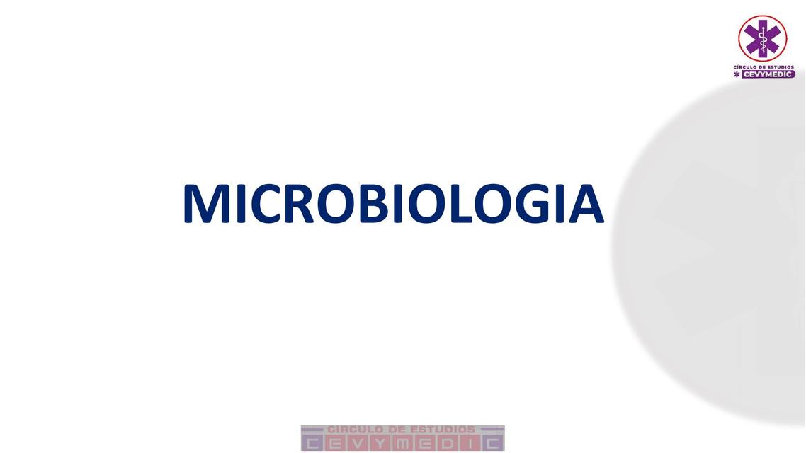 GENERALIDADES DE MICROBIOLOGÍA