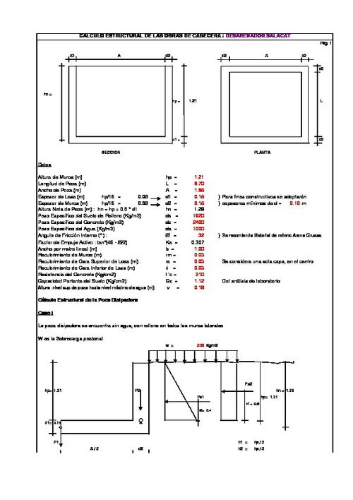 Diseño Estructural Desarenador